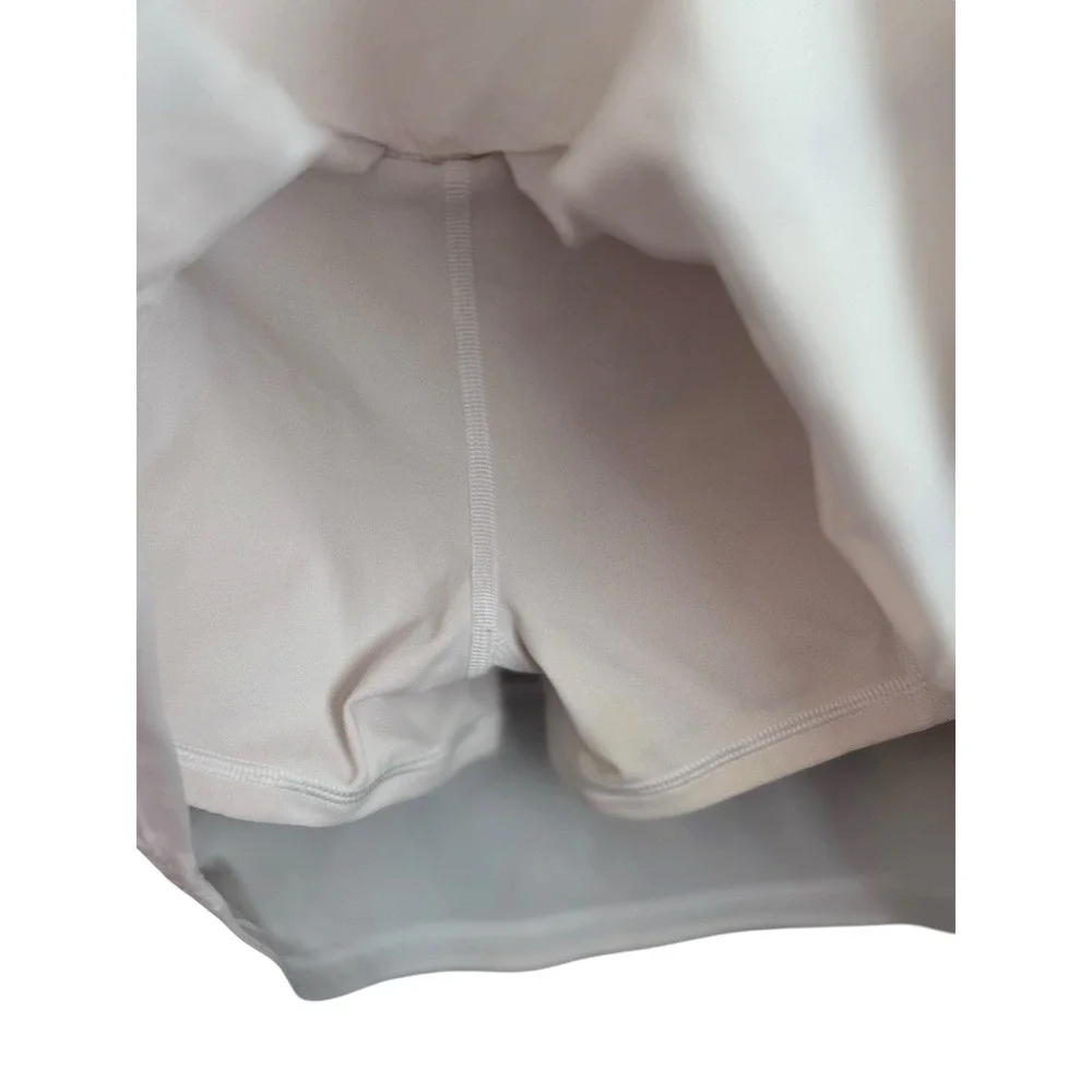 Lululemon White Tiered Tennis Skirt 0 Athletic Sporty-Y2K Boho Mini Skirt